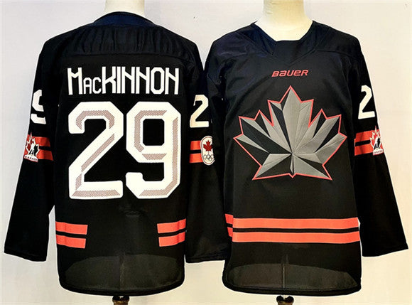 Nathan MacKinnon Team Canada black jersey