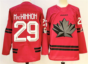 Nathan MacKinnon Team Canada red jersey