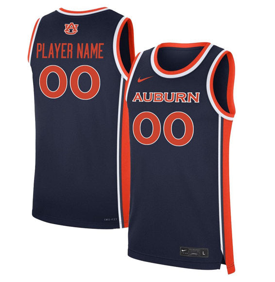Custom Auburn Tigers navy jersey