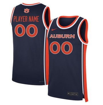 Custom Auburn Tigers navy jersey