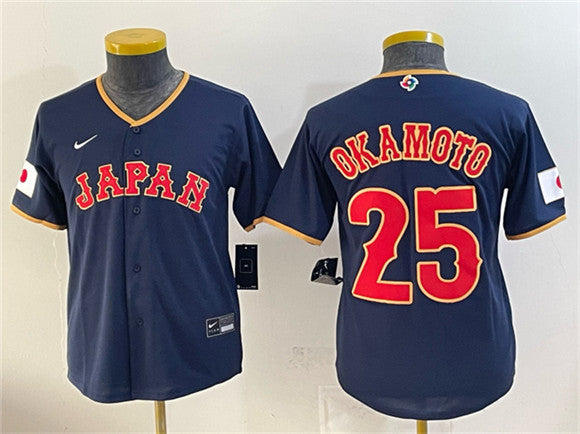 Kazuma Okamoto USA Baseball navy Classic jersey