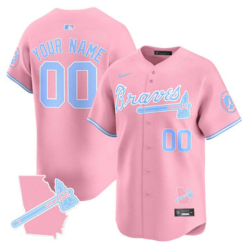Custom Atlanta Braves pink Vapor jersey
