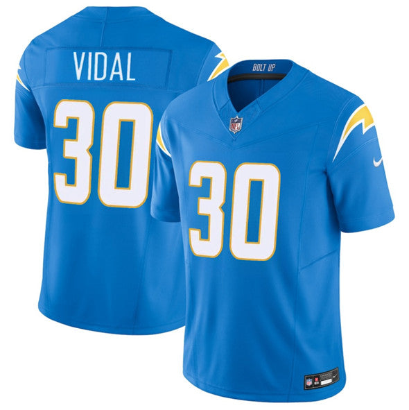 Kimani Vidal Los Angeles Chargers blue Vapor jersey