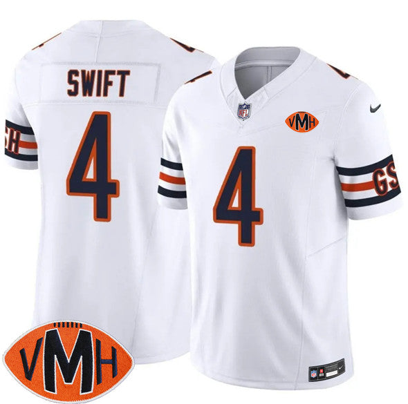 D'Andre Swift Chicago Bears white Vapor jersey