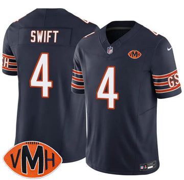 D'Andre Swift Chicago Bears navy Vapor jersey