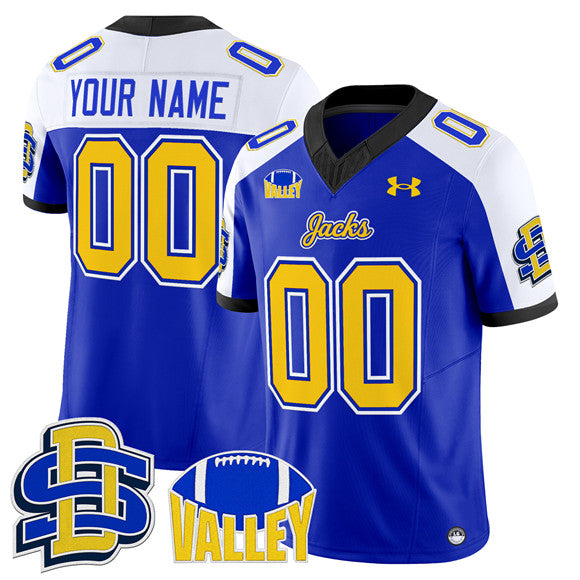 Custom South Dakota State Jackrabbits blue Vapor jersey
