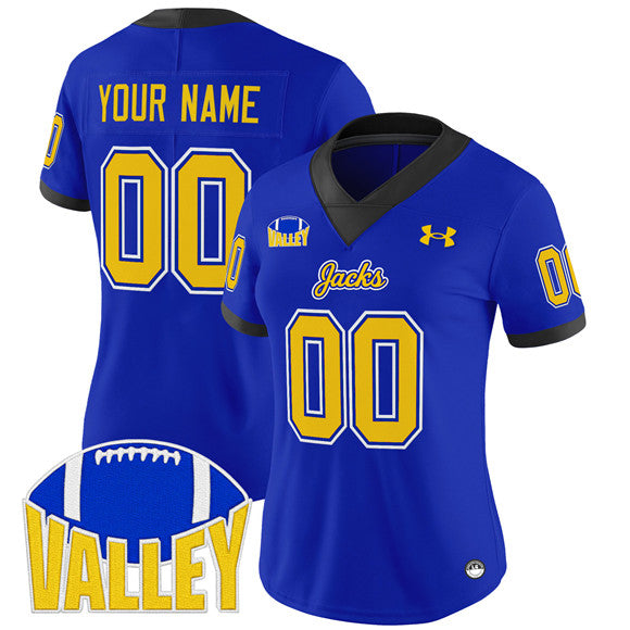 Custom South Dakota State Jackrabbits blue Vapor jersey