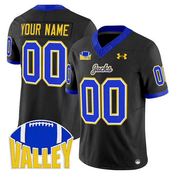 Custom South Dakota State Jackrabbits black Vapor jersey