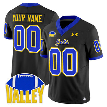 Custom South Dakota State Jackrabbits black Vapor jersey