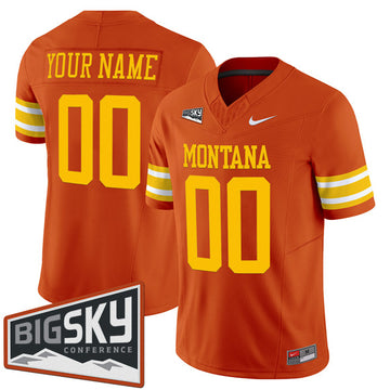 Custom Montana Grizzlies orange Vapor jersey