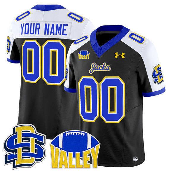 Custom South Dakota State Jackrabbits black Vapor jersey