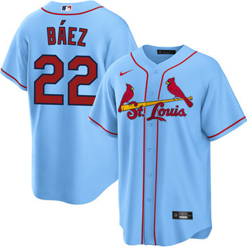 Joshua Báez St. Louis Cardinals blue jersey