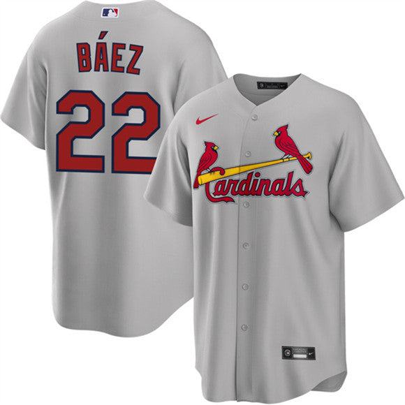 Joshua Báez St. Louis Cardinals gray jersey