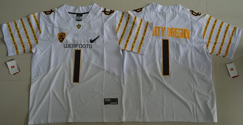 Mighty Oregon Oregon Ducks white Elite jersey