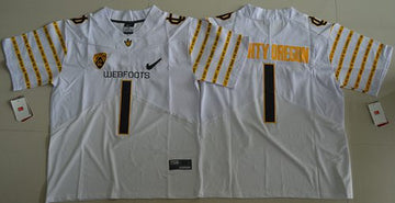 Mighty Oregon Oregon Ducks white Elite jersey