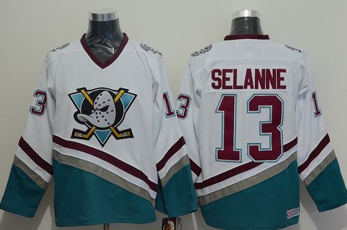 Teemu Selanne Anaheim Ducks white Throwback jersey