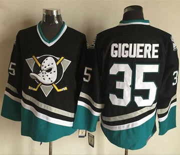 Jean-Sebastien Giguere Anaheim Ducks purple-turquoise Throwback jersey