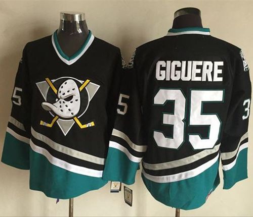 Jean-Sebastien Giguere Anaheim Ducks purple-turquoise Throwback jersey