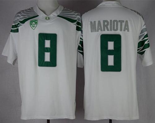 Marcus Mariota Oregon Ducks white jersey