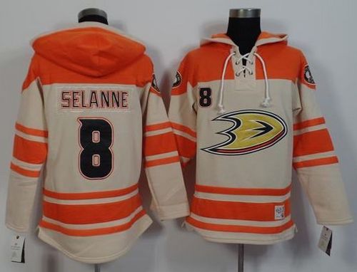 Teemu Selanne Anaheim Ducks cream-orange jersey