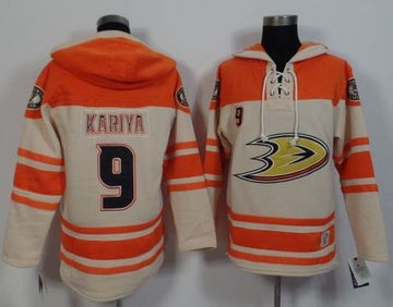 Paul Kariya Anaheim Ducks cream-orange jersey