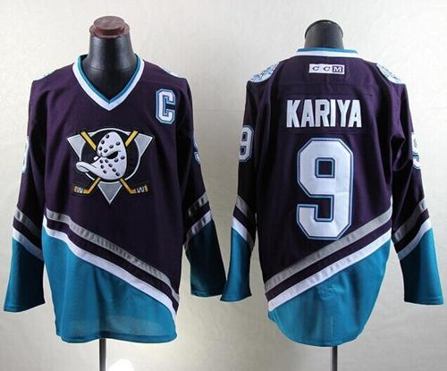 Paul Kariya Anaheim Ducks purple-turquoise Throwback jersey