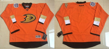Custom Anaheim Ducks orange Stadium Series jersey