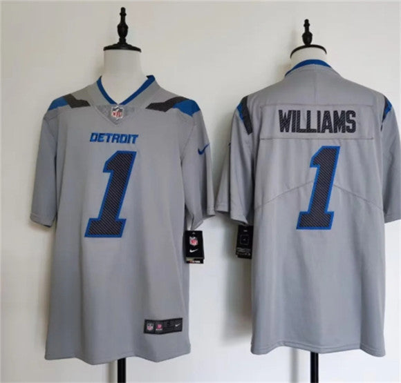 Jameson Williams Detroit Lions silver Limited jersey