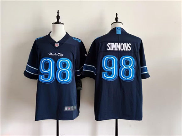 Jeffery Simmons Tennessee Titans navy Limited jersey