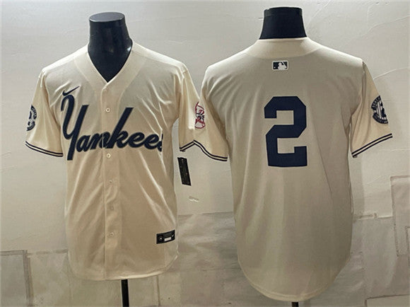 Derek Jeter New York Yankees cream Limited jersey
