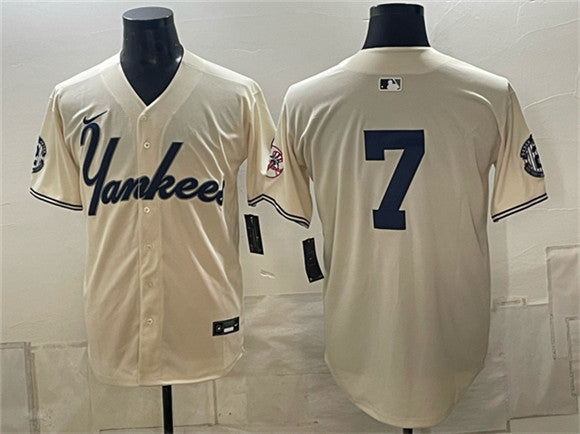 Mickey Mantle New York Yankees cream Limited jersey