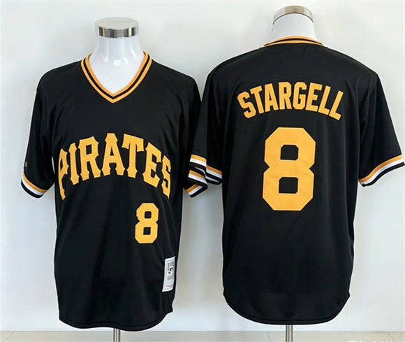 Willie Stargell Pittsburgh Pirates black jersey