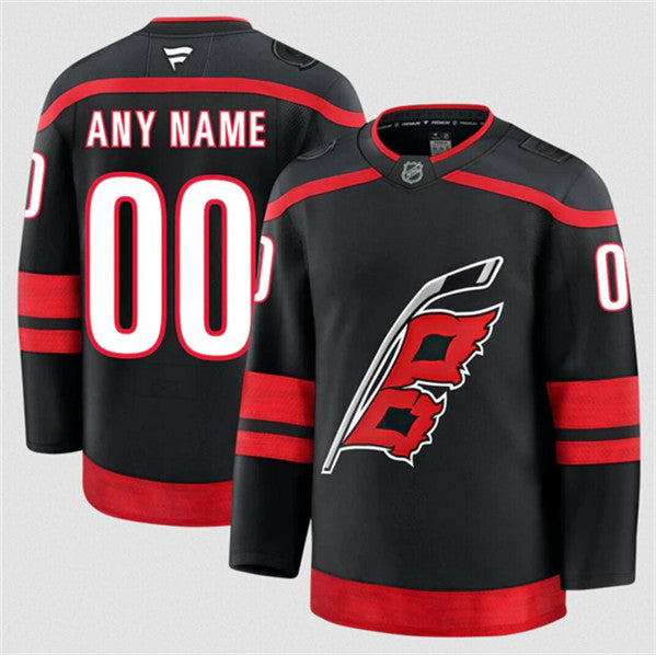 Custom Carolina Hurricanes black Home jersey