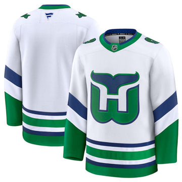 Custom Carolina Hurricanes white Throwback jersey