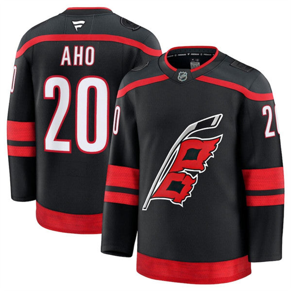 Sebastian Aho Carolina Hurricanes black Home jersey
