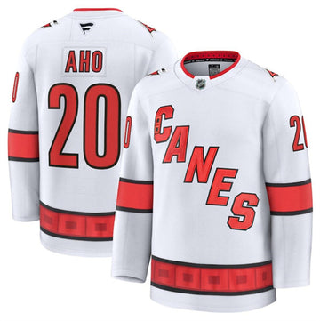 Sebastian Aho Carolina Hurricanes white Away jersey