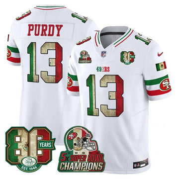 Custom San Francisco 49ers white Vapor jersey