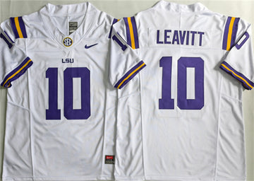 Sam Leavitt LSU Tigers white jersey