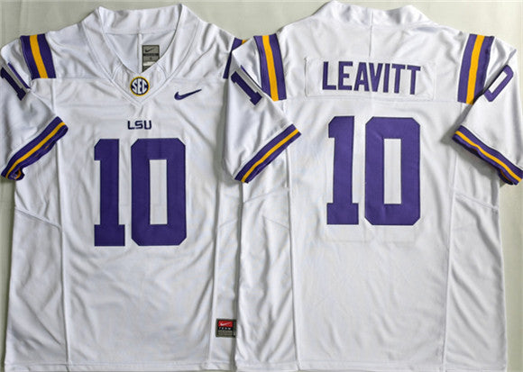 Sam Leavitt LSU Tigers white jersey