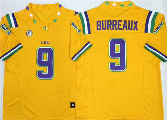 Joe Burreaux LSU Tigers yellow jersey