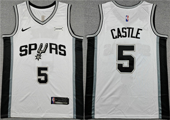 Stephon Castle San Antonio Spurs white jersey