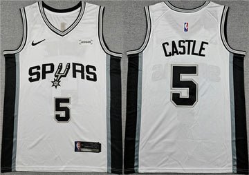 Stephon Castle San Antonio Spurs white jersey
