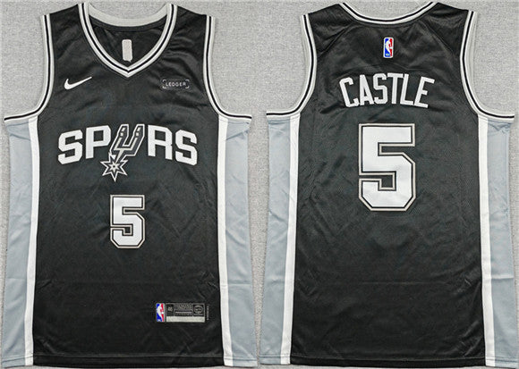 Stephon Castle San Antonio Spurs black jersey