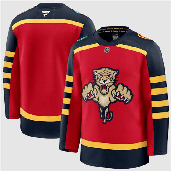 Custom Florida Panthers red Winter Classic jersey
