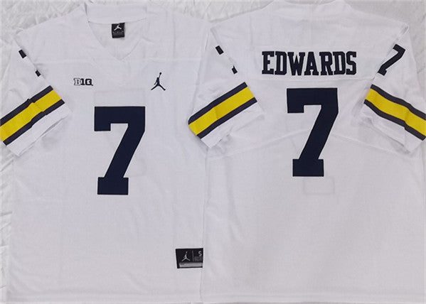 Donovan Edwards Michigan Wolverines white jersey