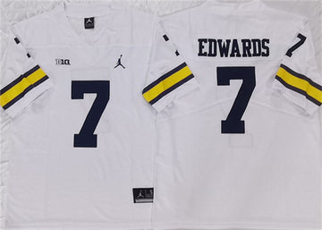 Donovan Edwards Michigan Wolverines white jersey
