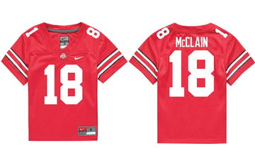 Jaylen McClain Ohio State Buckeyes red jersey
