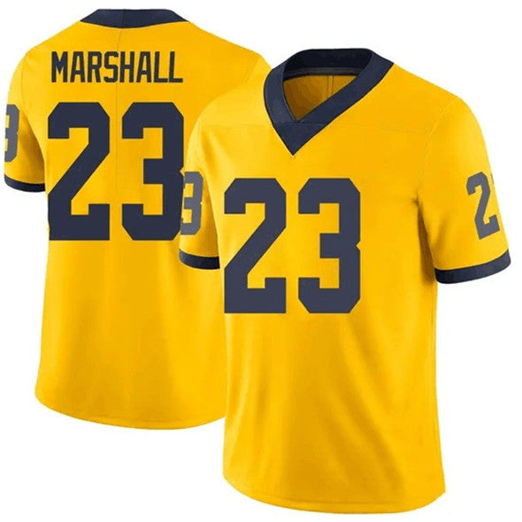 Jordan Marshall Michigan Wolverines yellow jersey