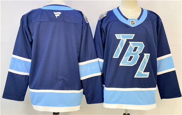 Custom Tampa Bay Lightning blue Stadium Series jersey