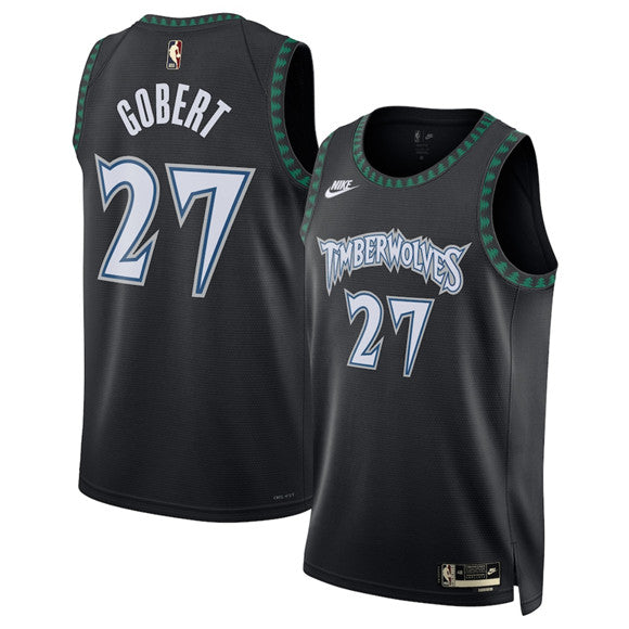 Rudy Gobert Minnesota Timberwolves black Classic jersey
